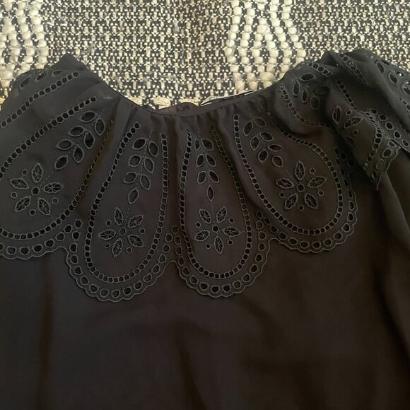 New Claudie Pierlot Broderie Anglaise Georgette Blouse – Size 36 /4 - Picture 8 of 8